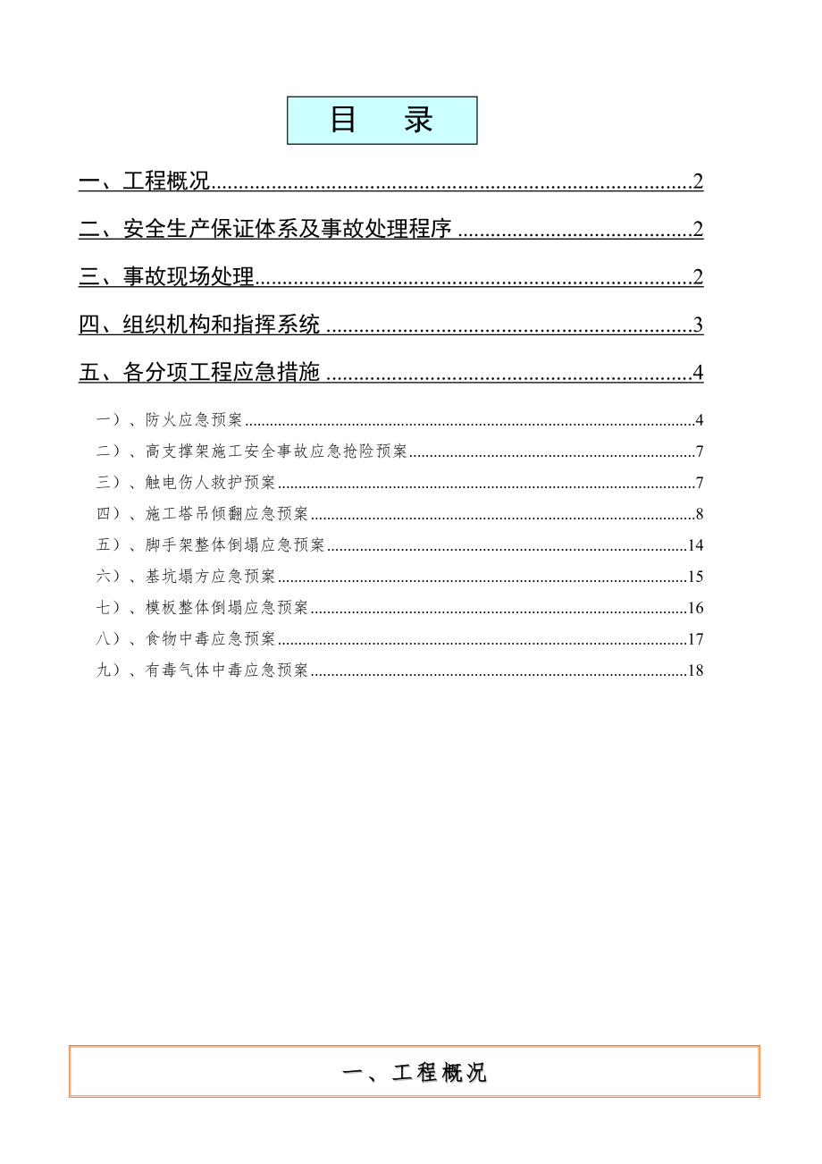 購物廣場改擴建工程 安全事故應急預案_第1頁