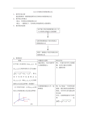 高中數(shù)學必修2教案：4_3_2 空間兩點間的距離公式