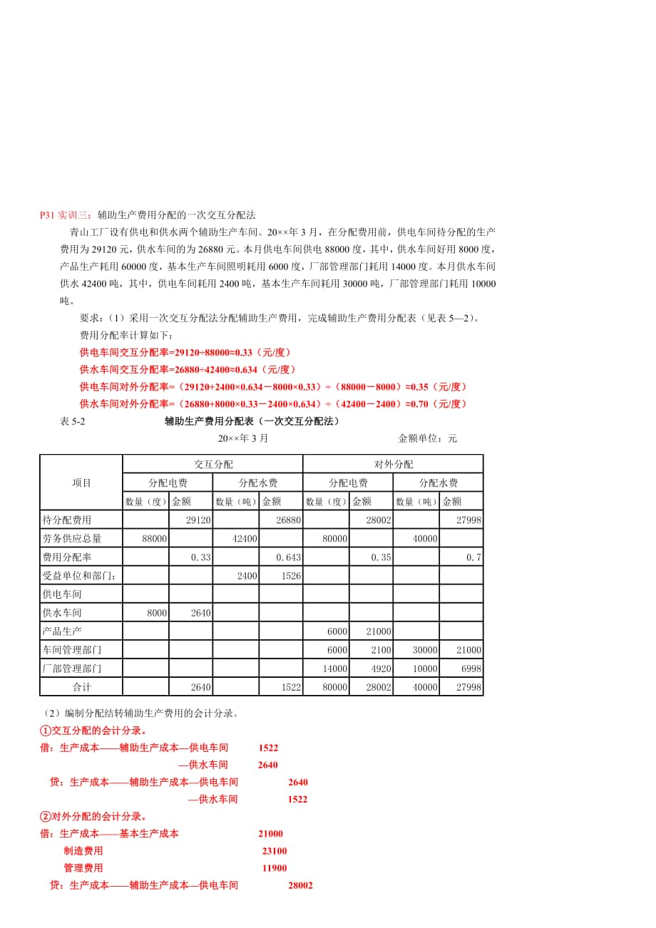 成本会计计算题2_第1页