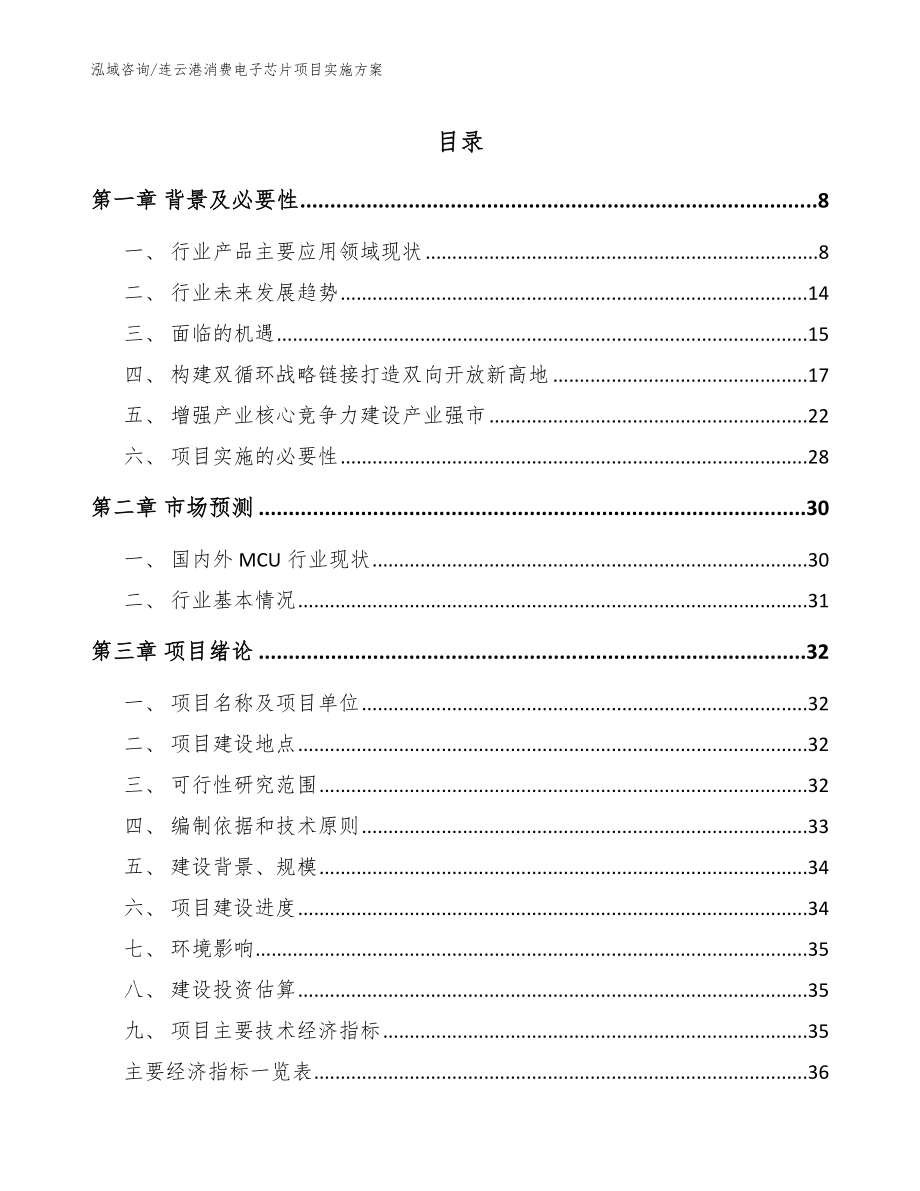 连云港消费电子芯片项目实施方案范文模板_第1页
