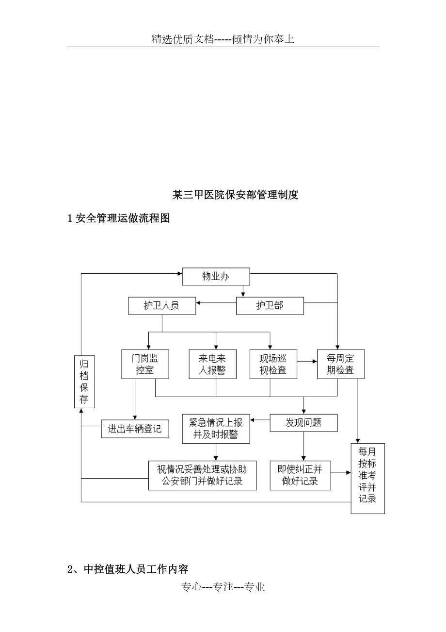 某三甲医院保安部管理制度_第1页