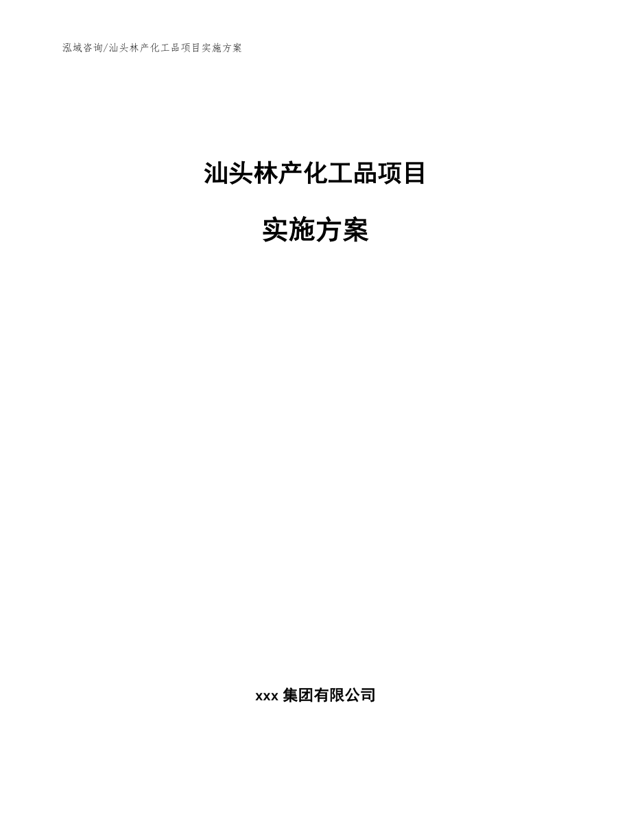 汕头林产化工品项目实施方案（模板参考）_第1页