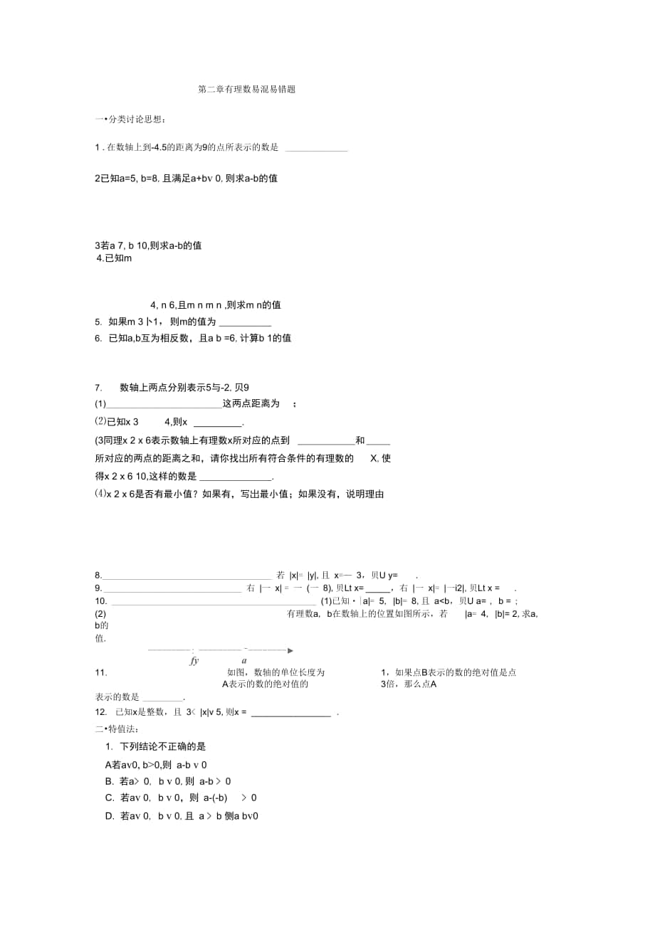 有理數(shù)地易混易錯題_第1頁