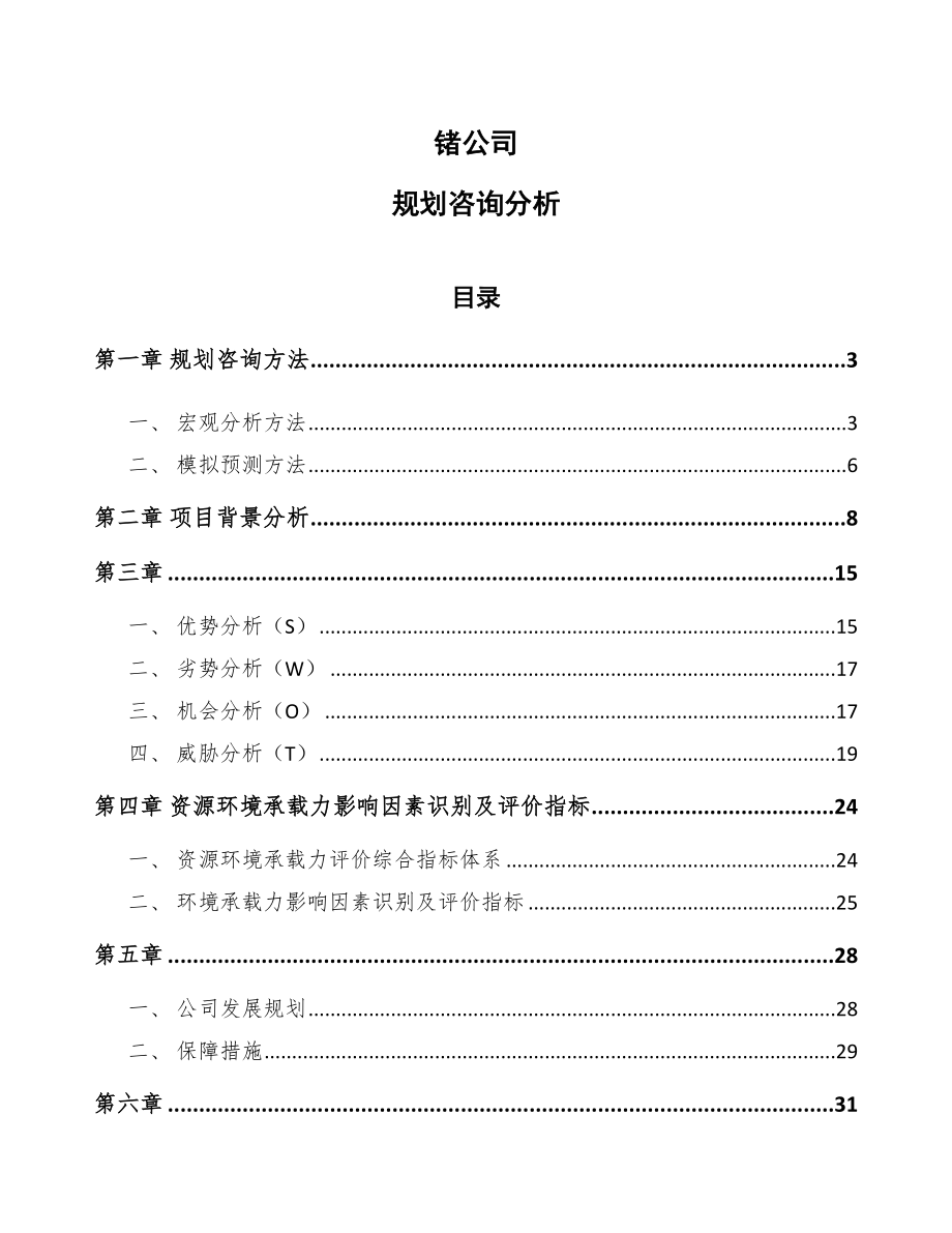 锗公司规划咨询分析_第1页