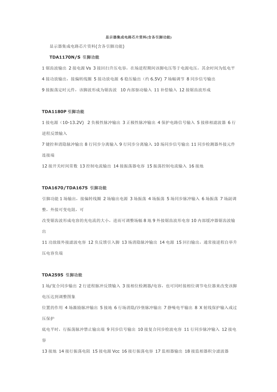 显示器集成电路芯片资料_第1页