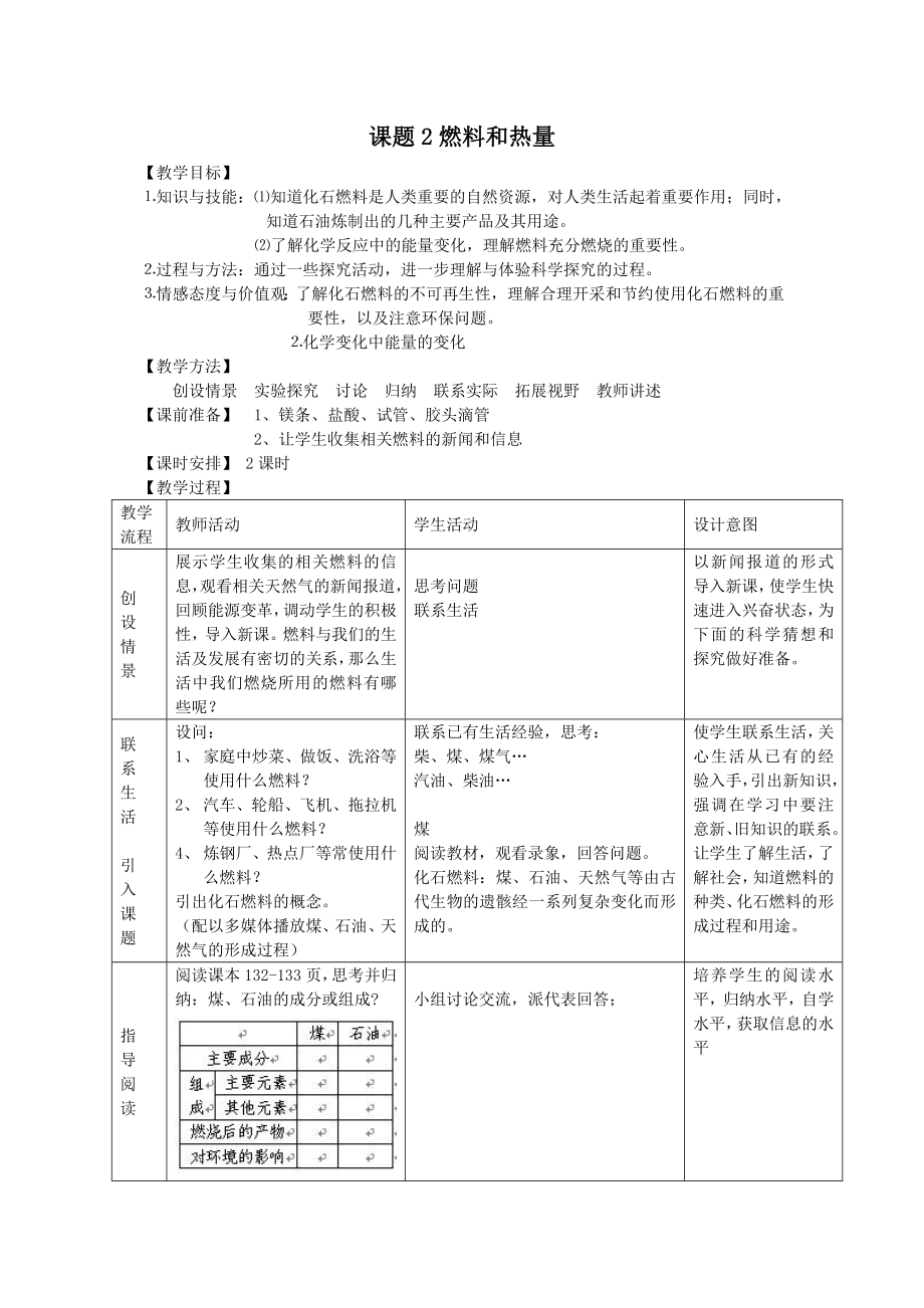 課題2 燃料和熱量_第1頁