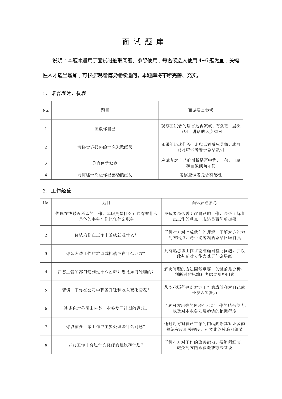 通用面试题库_第1页