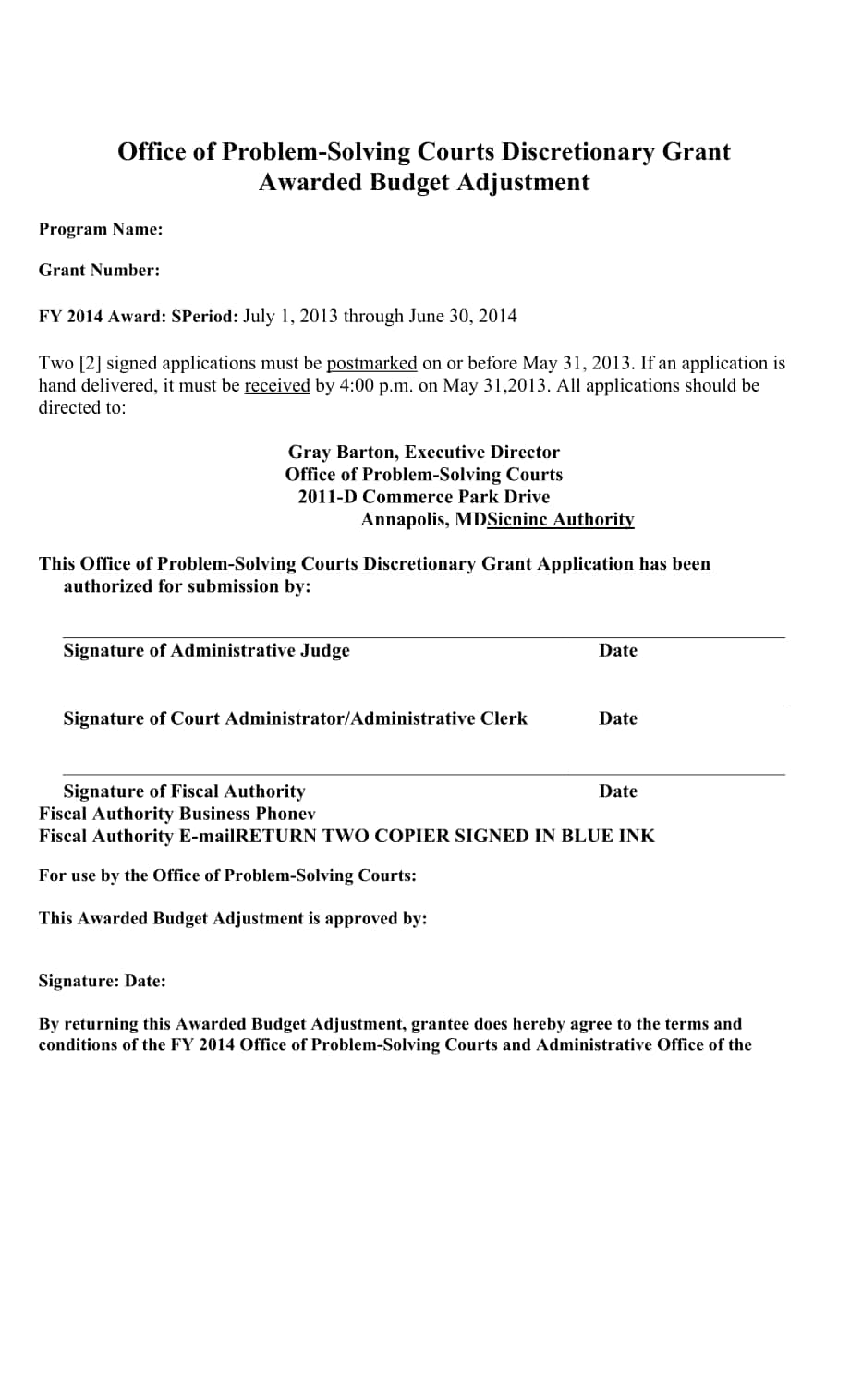 Mental Health Court Grant Application Cover Sheet.docx_第1页