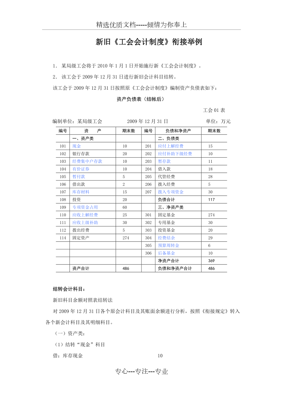 新舊《工會(huì)會(huì)計(jì)制度》銜接舉例_第1頁(yè)