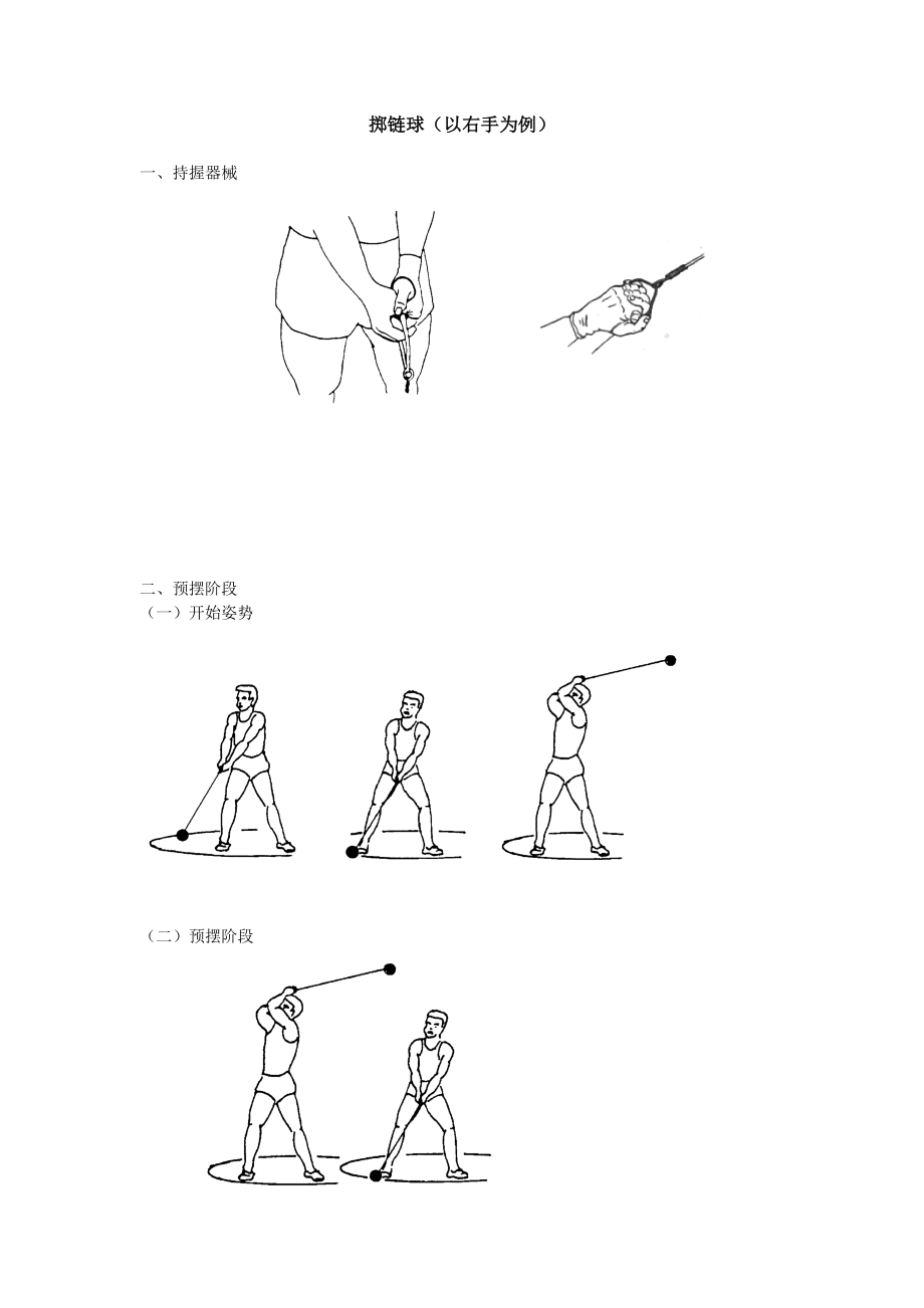 掷链球(以右手为例)_第1页