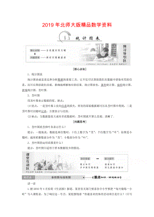 高中数学北师大版必修三教学案：第一章167;3 统计图表 Word版含答案