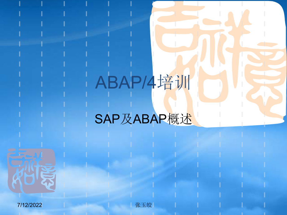SAP及ABAP综合培训教案_第1页