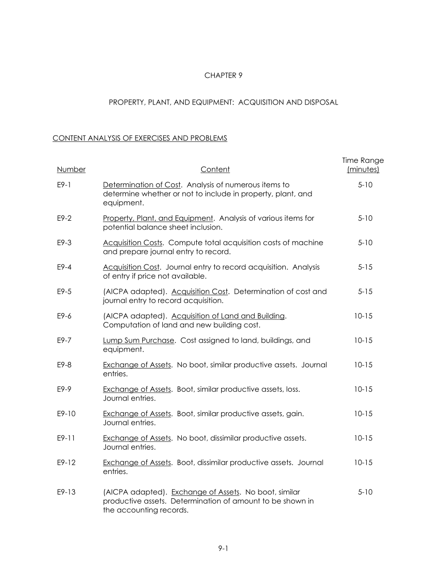 ch09 intermediate accounting nikolai 課后習(xí)題解答_第1頁