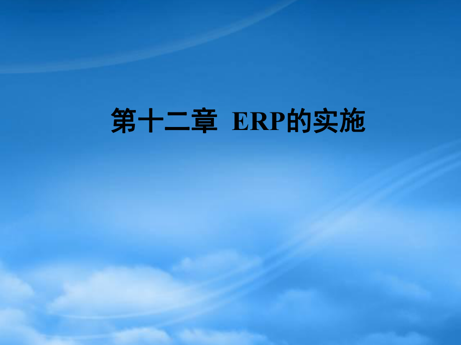 ERP系统的前期准备和实施工作_第1页