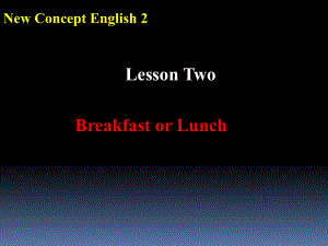 新概念英語第二冊(cè) 第二課課件