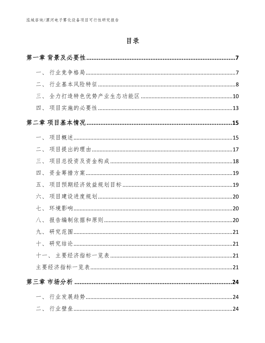 漯河电子雾化设备项目可行性研究报告【参考范文】_第1页