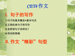 CET4-writing3句子的写作+“精彩”句型