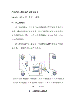 汽車的動力制動系及伺服制動系