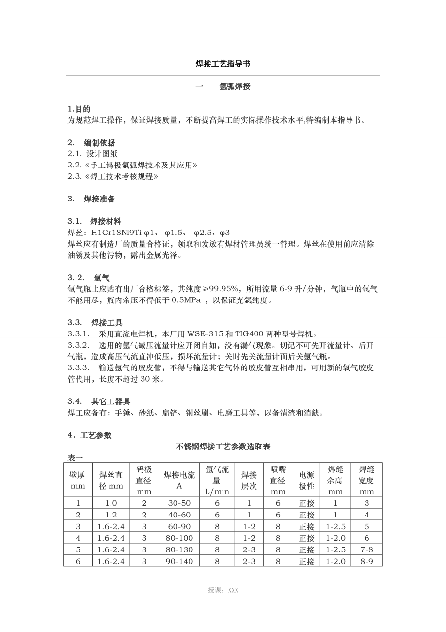 不锈钢焊接工艺标准_第1页