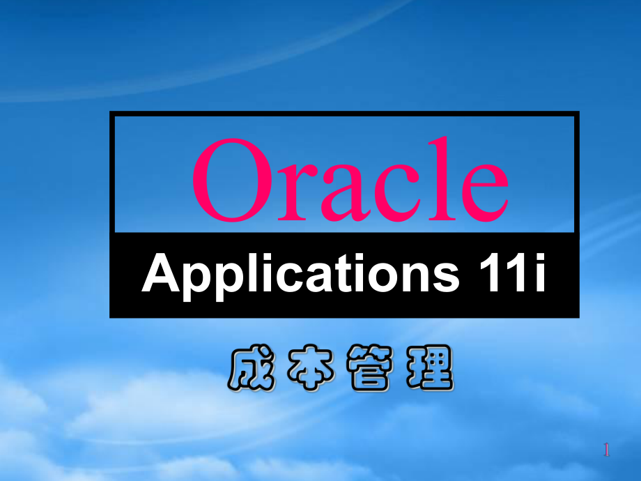 Oracle成本管理4083507_第1页