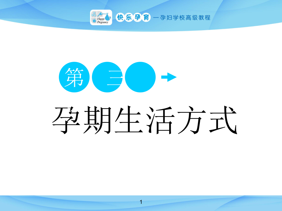 快樂孕育孕婦學(xué)校高級教程 孕期生活方式課件_第1頁