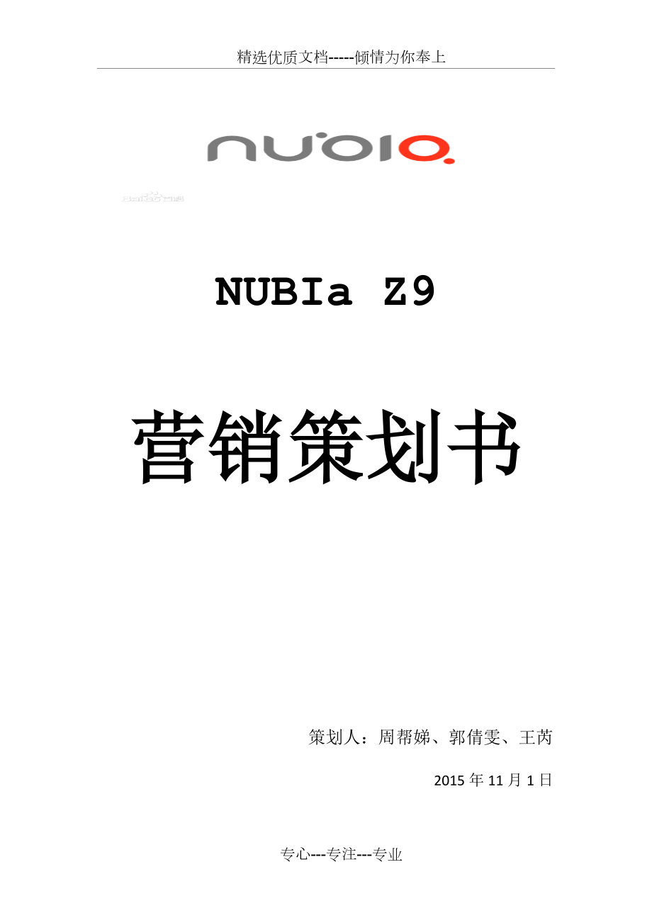 Nubia营销策划汇总_第1页