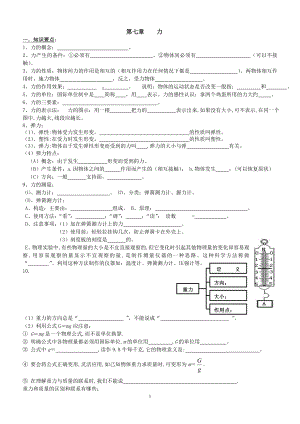 八年级物理第七章力