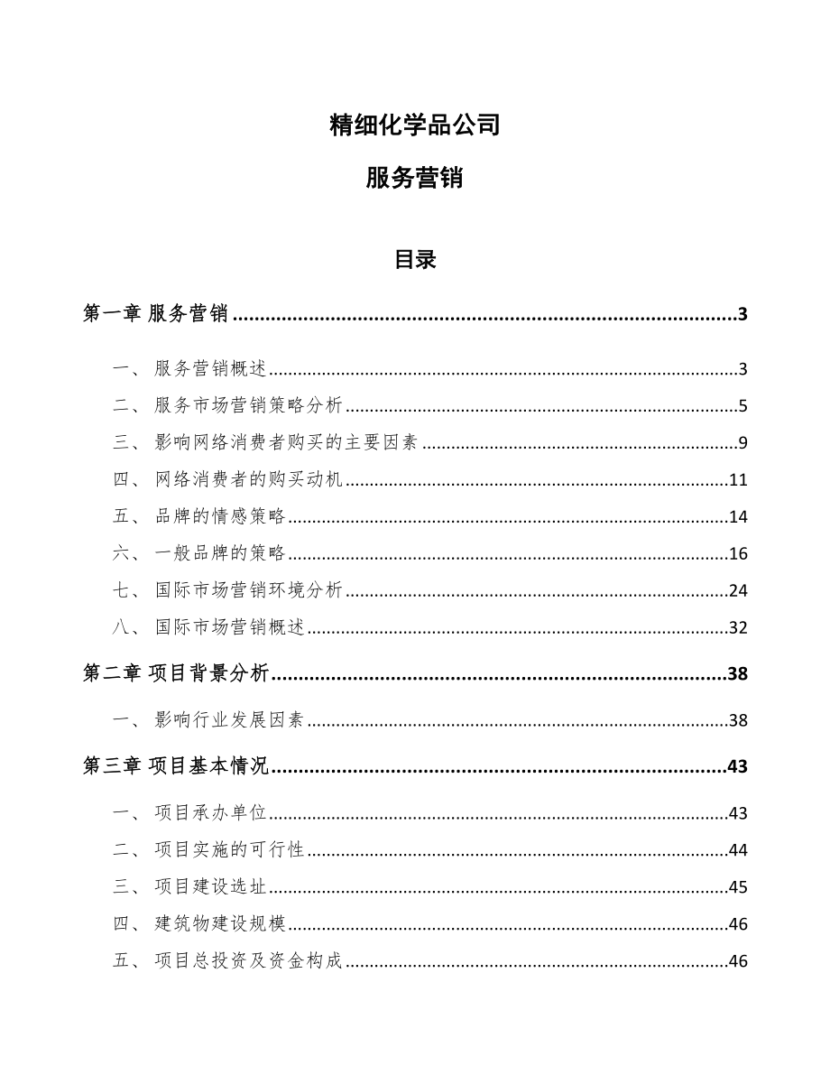 精细化学品公司服务营销【参考】_第1页