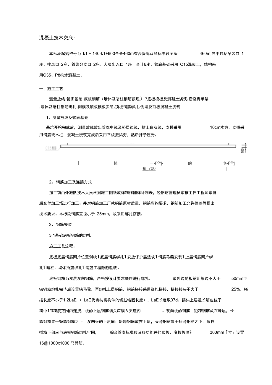 管廊结构技术交底_第1页