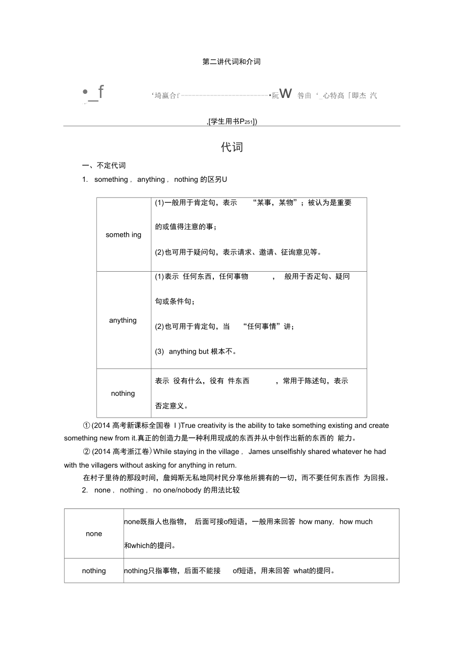 第二部分第二讲代词和介词_第1页