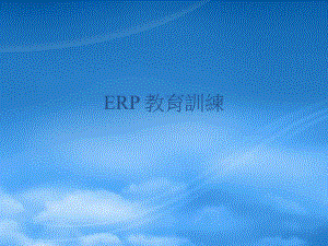 企业ERP系统知识培训