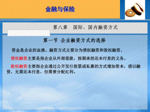 財(cái)務(wù)管理第8章 國(guó)際、國(guó)內(nèi)融資方式