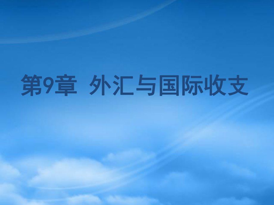 財(cái)務(wù)管理第9章 外匯與國際收支_第1頁