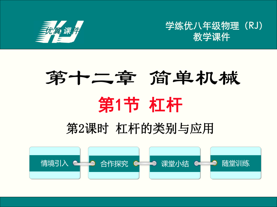 初二下學(xué)期物理課件-第2課時 杠桿的類別與應(yīng)用_第1頁