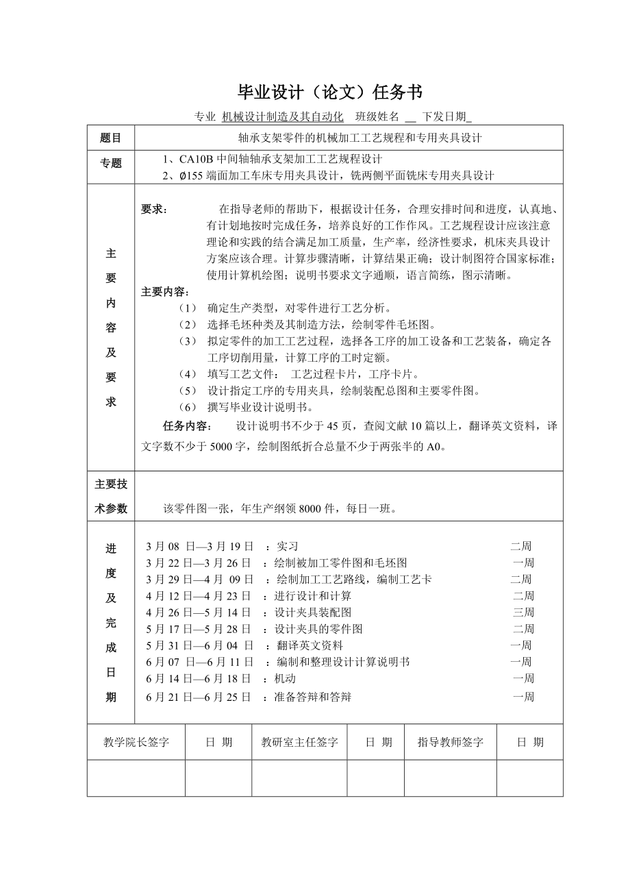 CA10B中間軸軸承支架加工工藝規(guī)程設(shè)計_第1頁