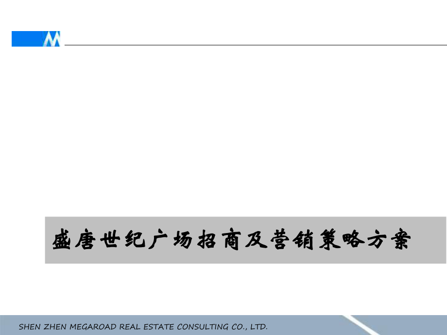 廣場(chǎng)招商及營銷策略講義課件_第1頁