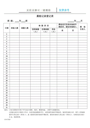 學校衛(wèi)生表格【參考內容】