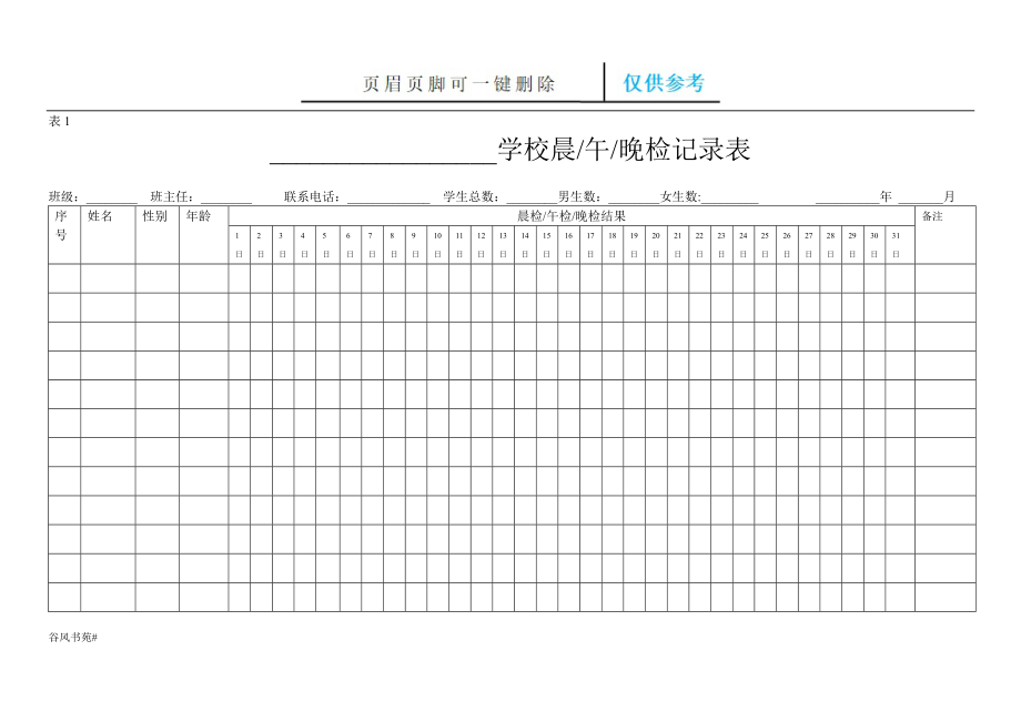 學(xué)校晨午晚三檢記錄表【參考內(nèi)容】_第1頁(yè)