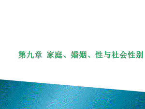 管理學(xué)第九章 家庭婚姻性與社會(huì)性別課件