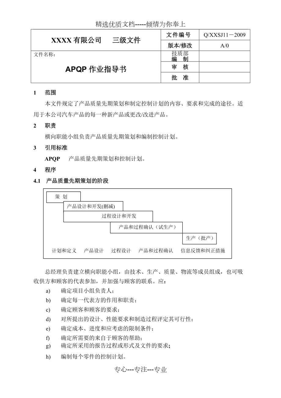 APQP作业指导书_第1页