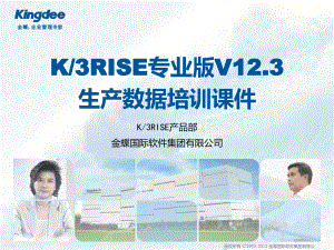 K3RISE专业版V123_生产数据培训课件