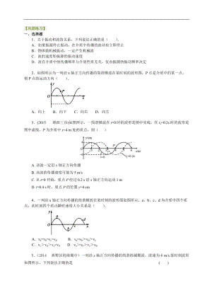 高考物理選修知識(shí)點(diǎn)鞏固練習(xí)波的圖像