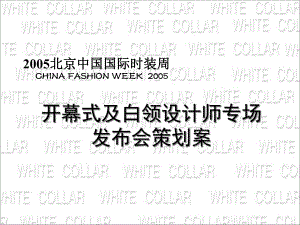 中国国际时装周白领专场策划草案