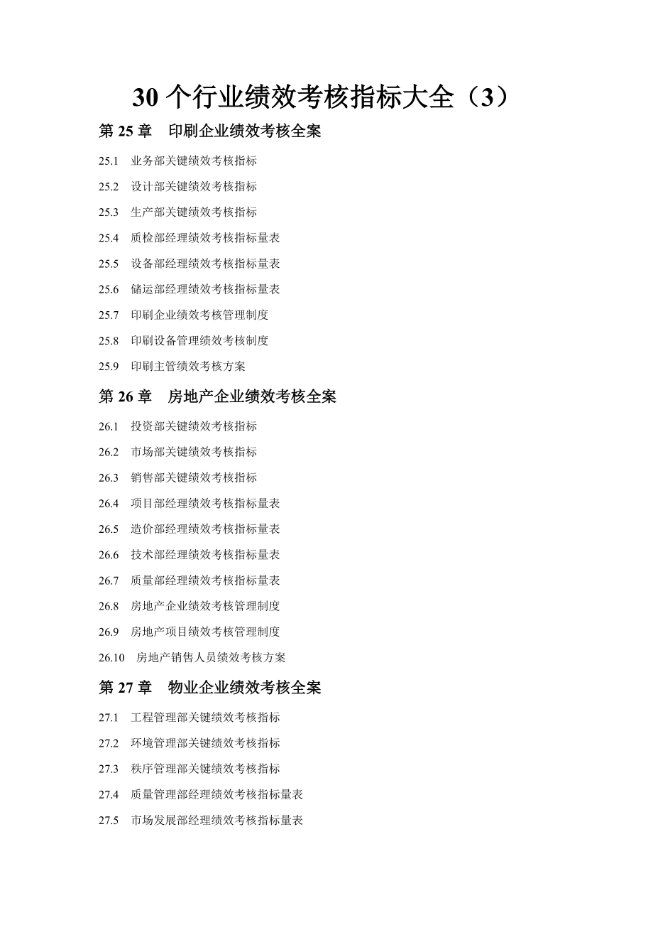 30个行业绩效考核指标库大全(283页)(3)4级_第1页