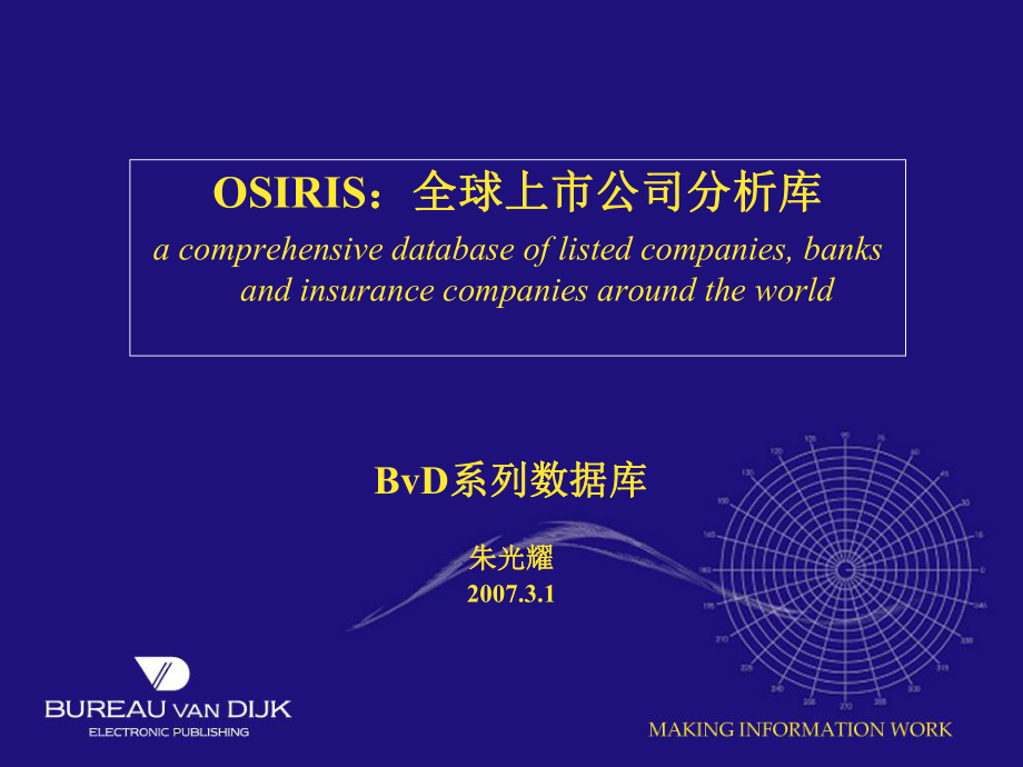 OSIRIS：全球上市公司分析库-BvD系列数据库(ppt58页)_第1页