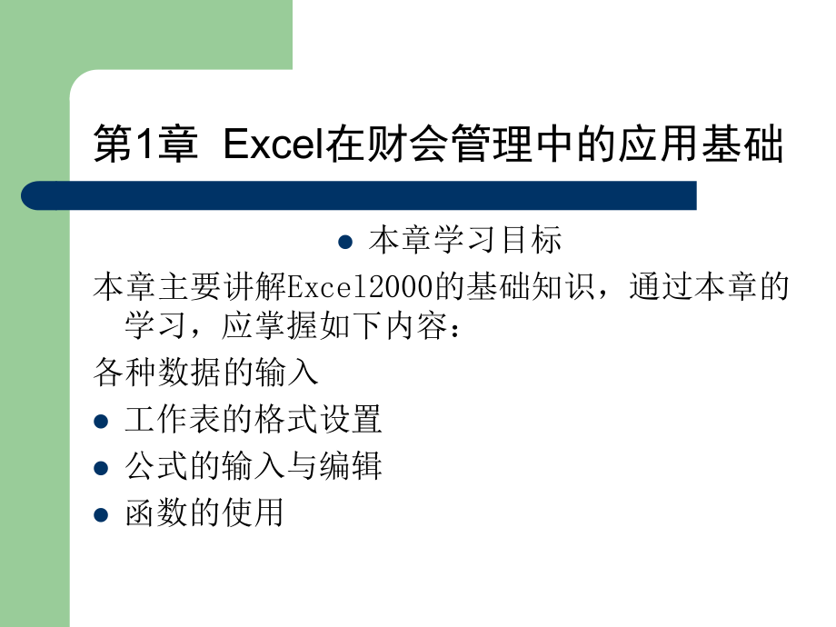 Excel在财会管理中的基本应用_第1页