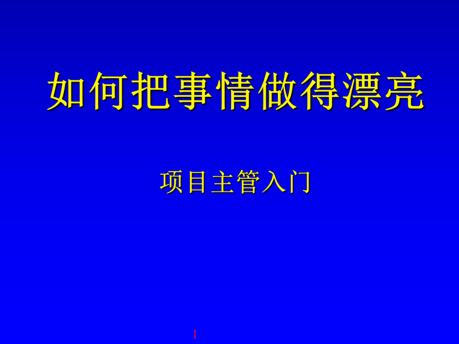 lzzz项目管理－如何把事情做漂亮_第1页