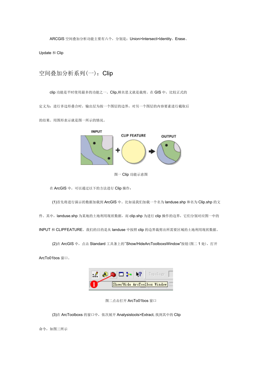 ARCGIS空间叠加分析学习资料_第1页