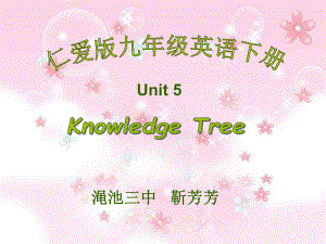 靳芳芳湘教版九年级Unit5知识树