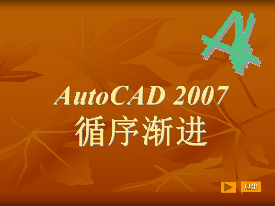 中文版AutoCAD 2007循序漸進(jìn)教程 第1章 從零起步_第1頁